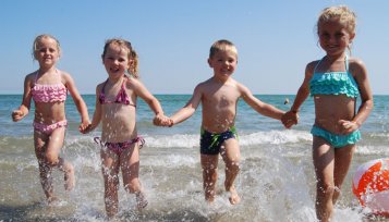 Italië, Adriatische kust - kids zee
